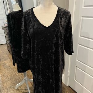 Cotton Bleu crushed Velvet dress/tunic